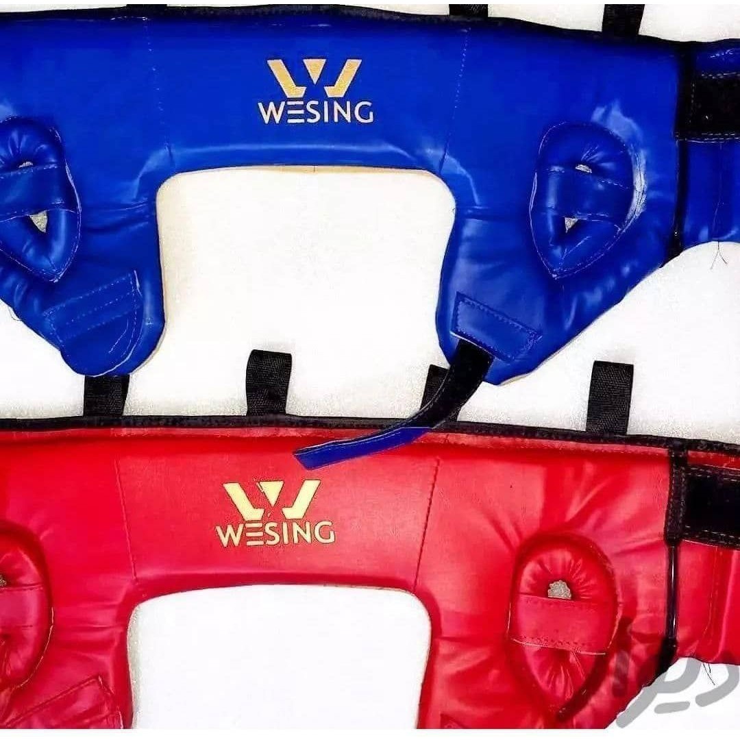 کلاه ساندا و ووشو ویسینگ (Wesing) اصل پاکستان فریسایز استاندارد مسابقاتی رنگ آبی و قرمز