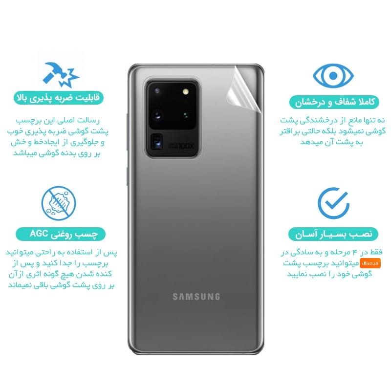 برچسب نانو پشت گوشی Xiaomi 13 Lite مدل فول کاور شفاف آنتی شوک