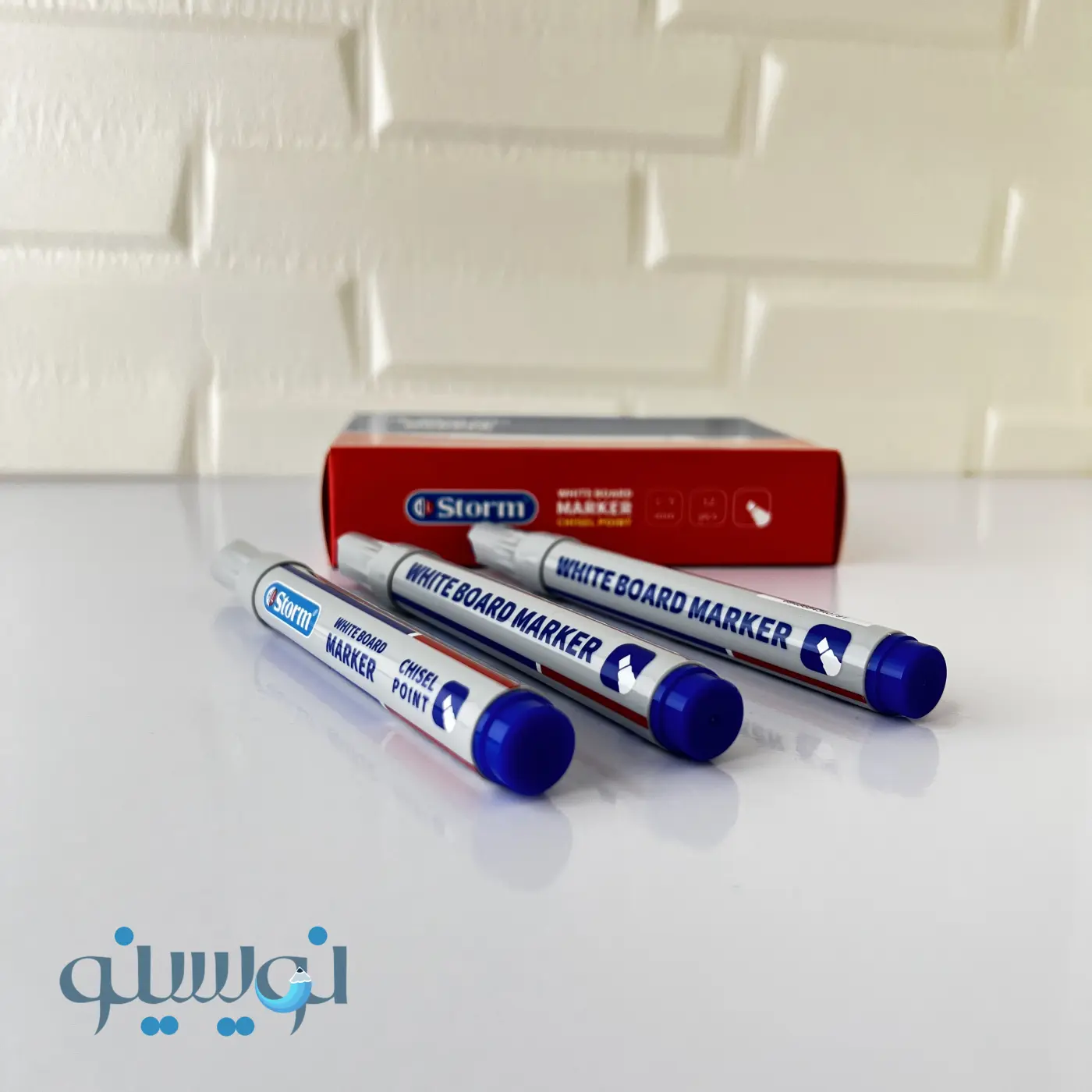 ماژیک وایت برد سرتخت استورم - رنگ آبی HL-340791