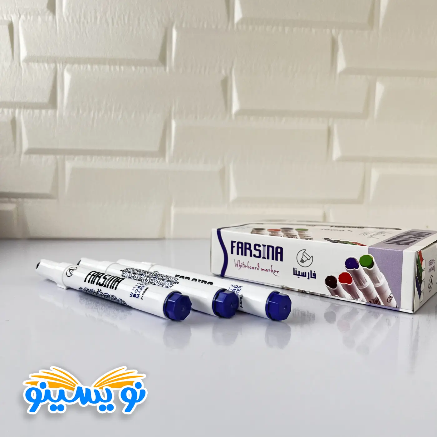 ماژیک وایت برد سرتخت فارسینا - رنگ آبی