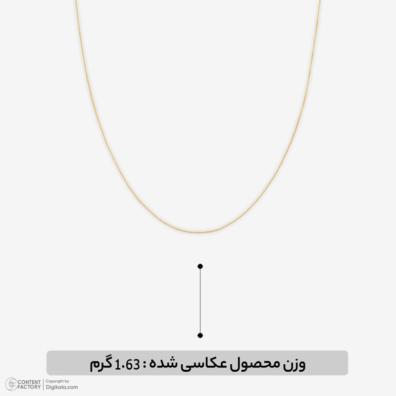 زنجیر ونیزی آجری طلا 18 عیار زنانه گالری طلای مهرسین مدل mk577جدید
