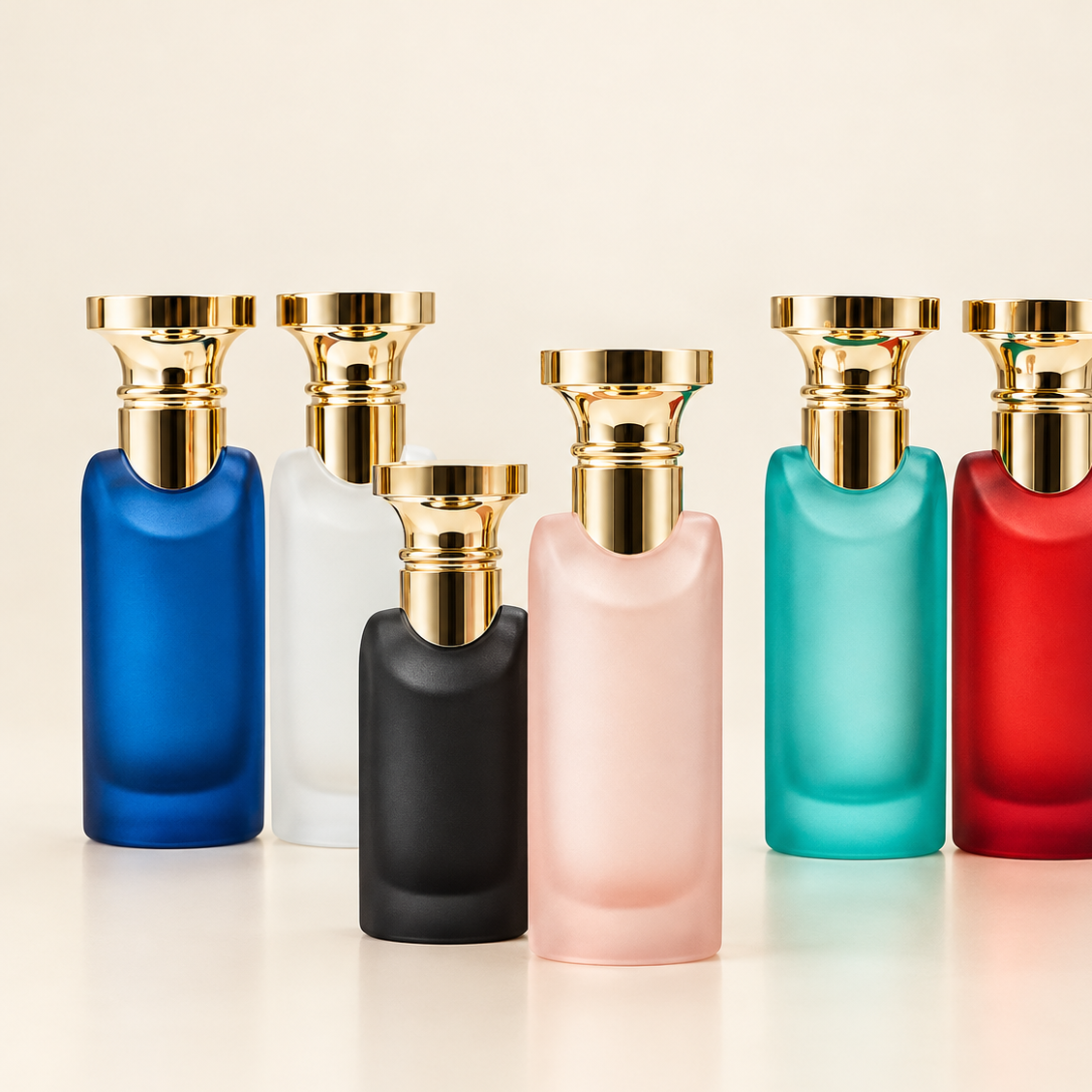 شیشه عطر 30 میل طرح بولگاری با درب طلایی رنگی