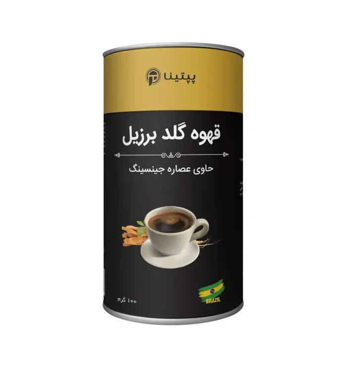 قهوه گلد با جینسینگ قوطی 100 گرمی