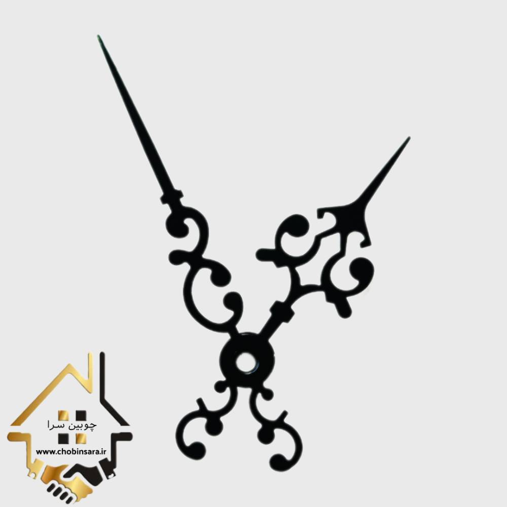 عقربه ساعت دیواری مشکی مدل FF9