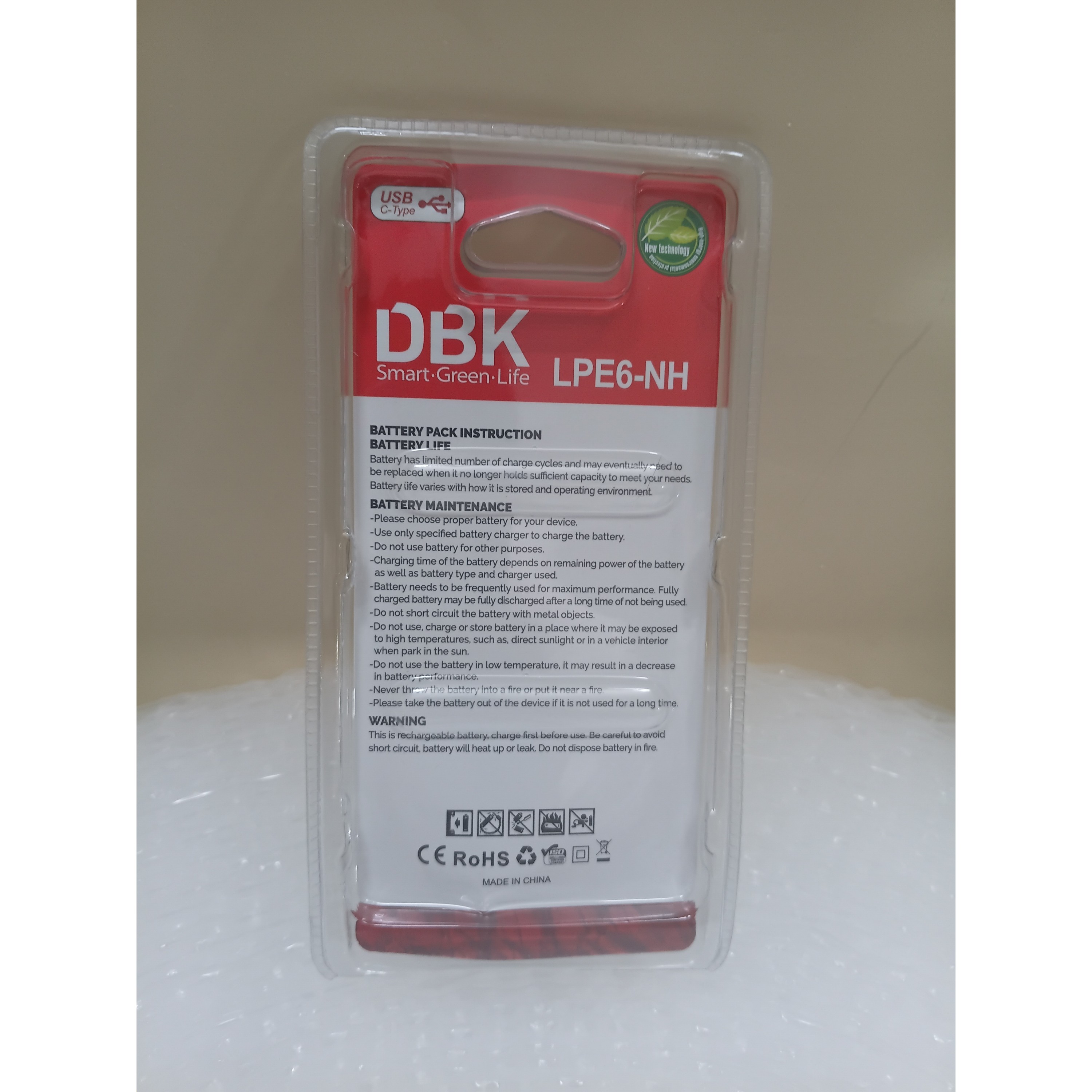 باتری دوربین کانن برند DBK مدل E6NHجدید
