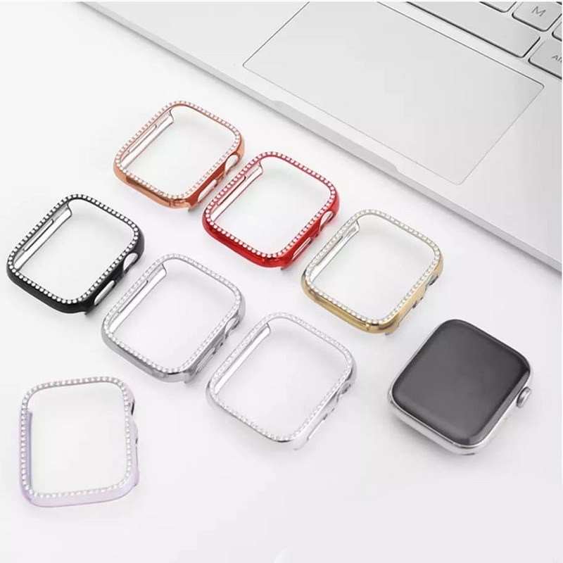 ویژه کاور آی ویش مدل Diamond bumper مناسب برای اپل واچ سری se 1 2 3 4 5 6 7 8 9 se2021 se2023 seAluminum سایز 42 میلی...جدید