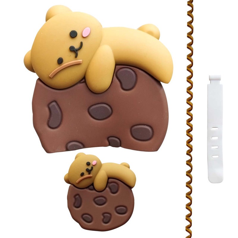 ویژه محافظ کابل طرح فانتزی خرس مهربان مدل Kind Teddy به همراه محافظ شارژر دیواری مجموعه 4 عددی اصلجدید