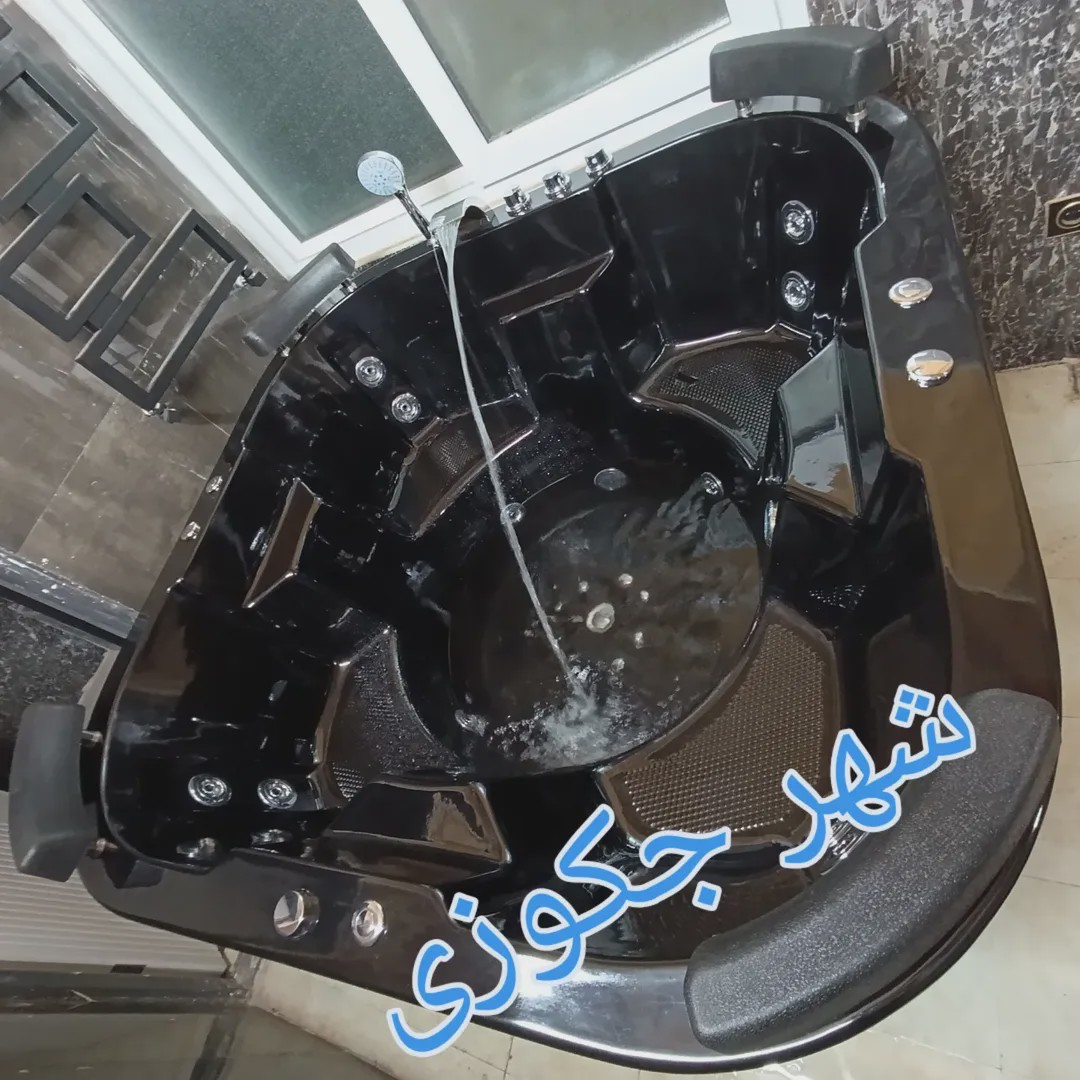 جکوزی 4 نفره مشکی فوق براق سکودار 180 180