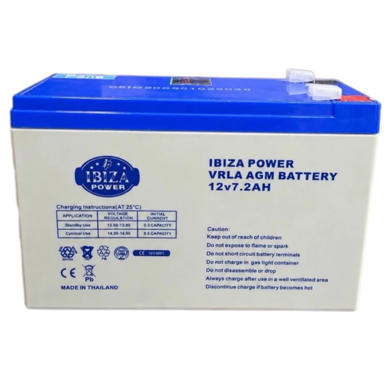 باتری UPS با ولتاژ 12 ولت و شدت جریان 7.2 آمپرساعت ایبیزا مدل 12V-7A-ERجدید