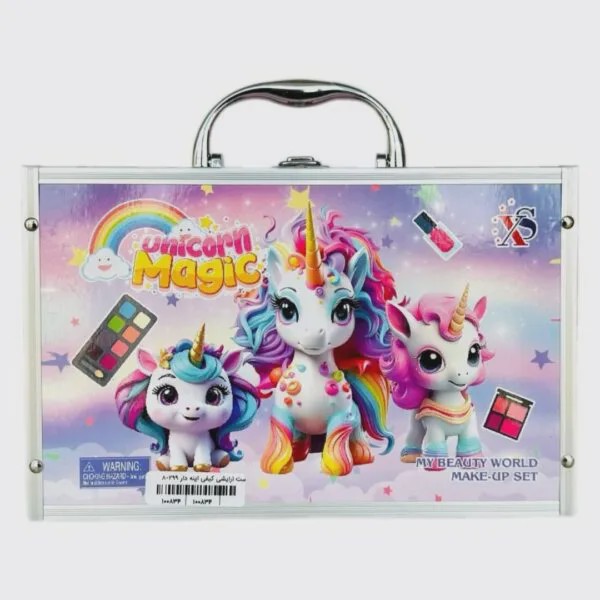 اسباب بازی ست آرایشی کیفی آینه دار مدل unicorn magicجدید