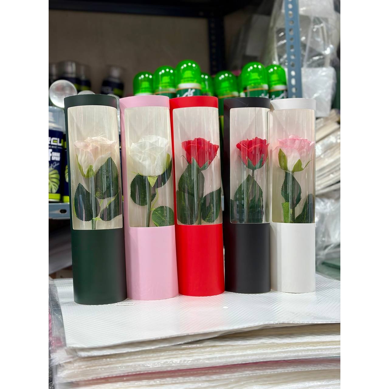 باکس گل تک شاخه پینترستی(10عددی)جدید