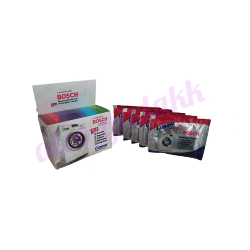 پودر جرمگیر ماشین ظرفشویی و لباسشویی بوش (5عدد داخل هر بسته)