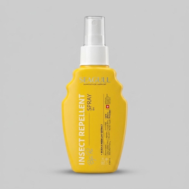 اسپری دافع حشرات سی گل مدل Insect Repellent حجم 100 میلی لیتر با ماندگاری 8 ساعت، حاوی عصاره چریش و اسید آمینه بتا آل...