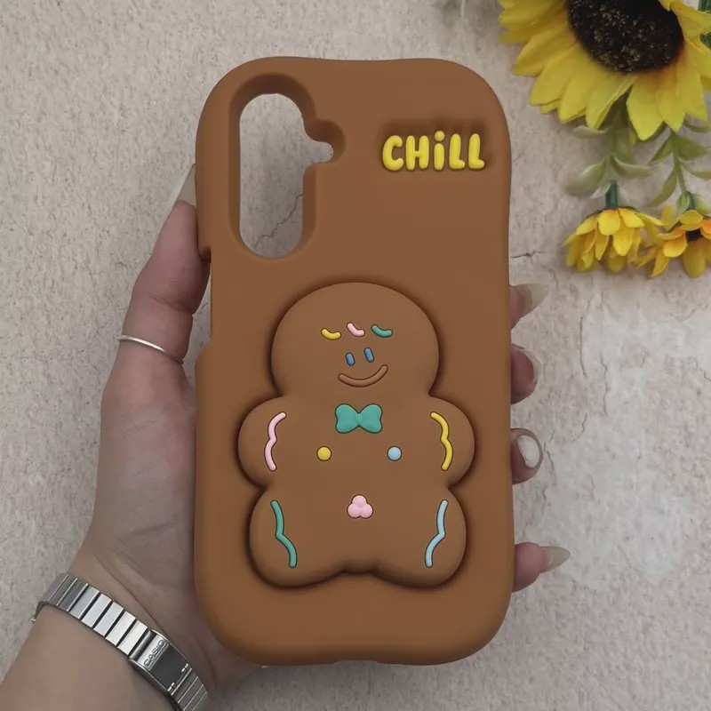 قاب گوشی Galaxy A26 سامسونگ سیلیکونی پاک کنی طرح عروسکی برجسته CHILL کد E12-182576جدید