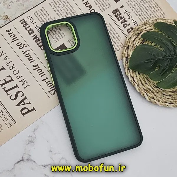 قاب گوشی Galaxy A03 2022 سامسونگ پشت مات متال کیس دور سیلیکونی سبز کد E18-170473