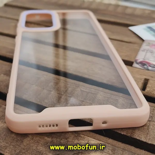 قاب گوشی Galaxy A73 5G سامسونگ اورجینال Pro Camera طرح پشت طلق شفاف دور سیلیکونی محافظ لنز دار گلبهی کد E18-170448