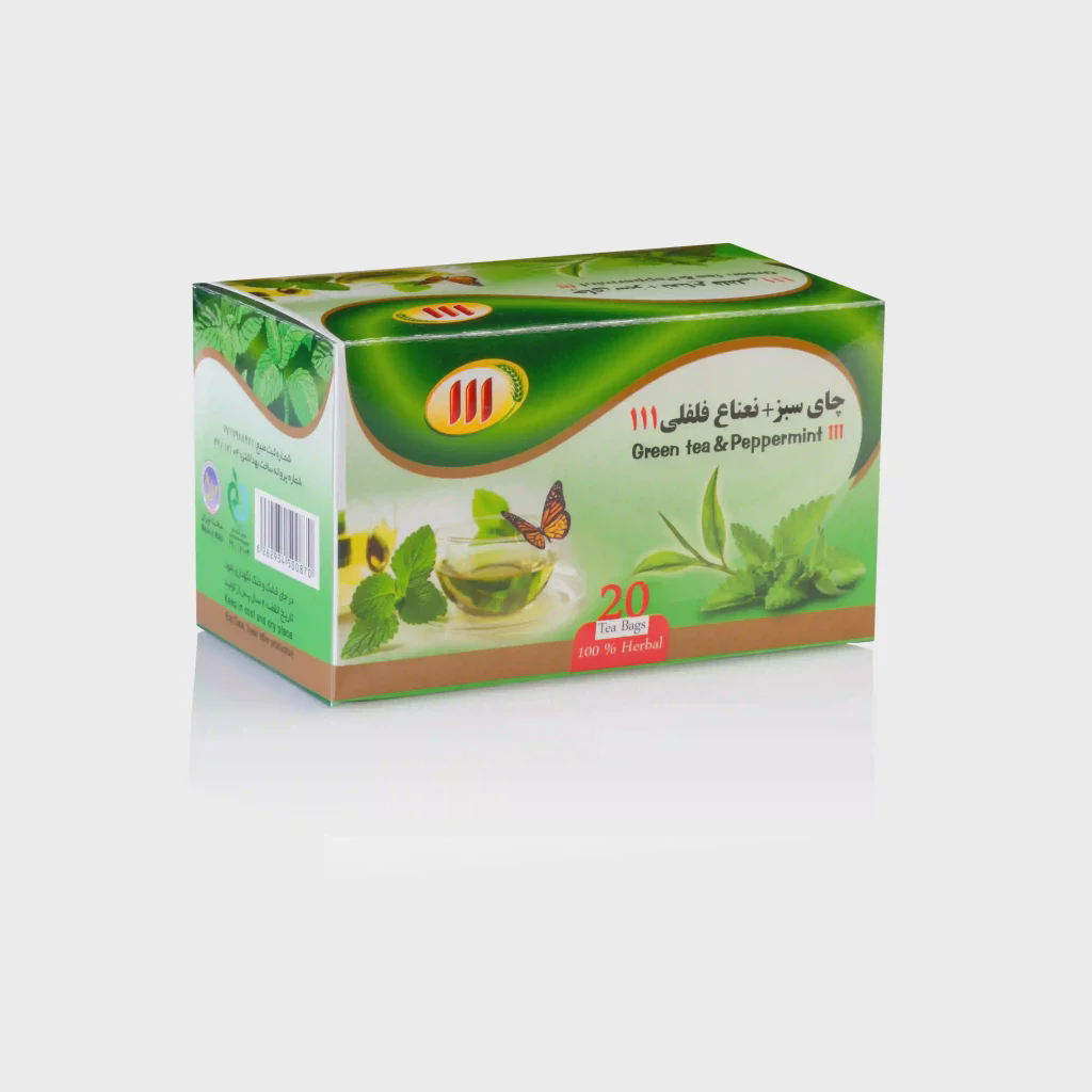 چای سبز و نعنا فلفل111 تی بگ 20 عددی