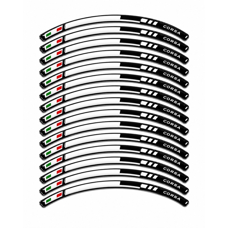 برچسب دوررینگ ژله ای موتورسیکلت رایسان کد DrjC013w مجموعه 16 عددی مدل 1