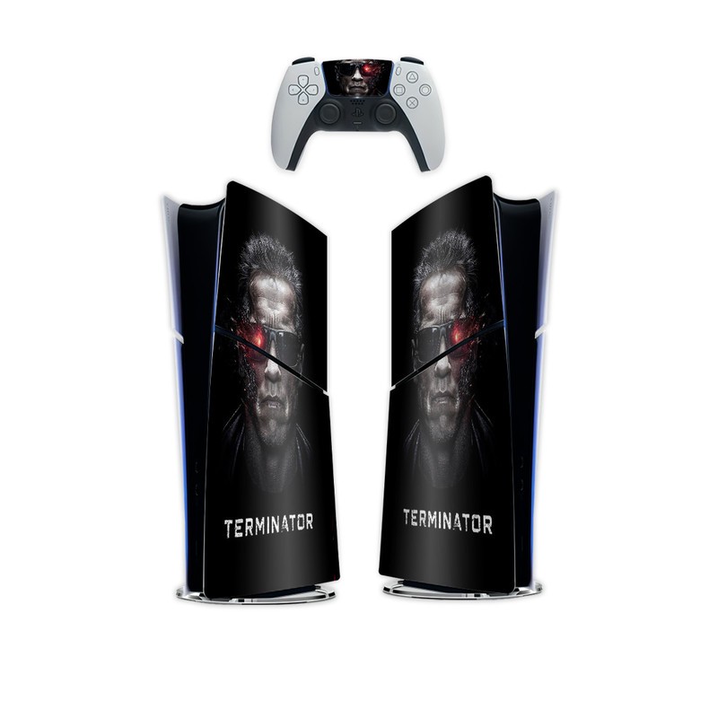 برچسب کنسول بازی پلی استیشن 5 اسلیم کایمون مدل TERMINATOR کدP5S024 بسته 6عددی اکسان استیکر