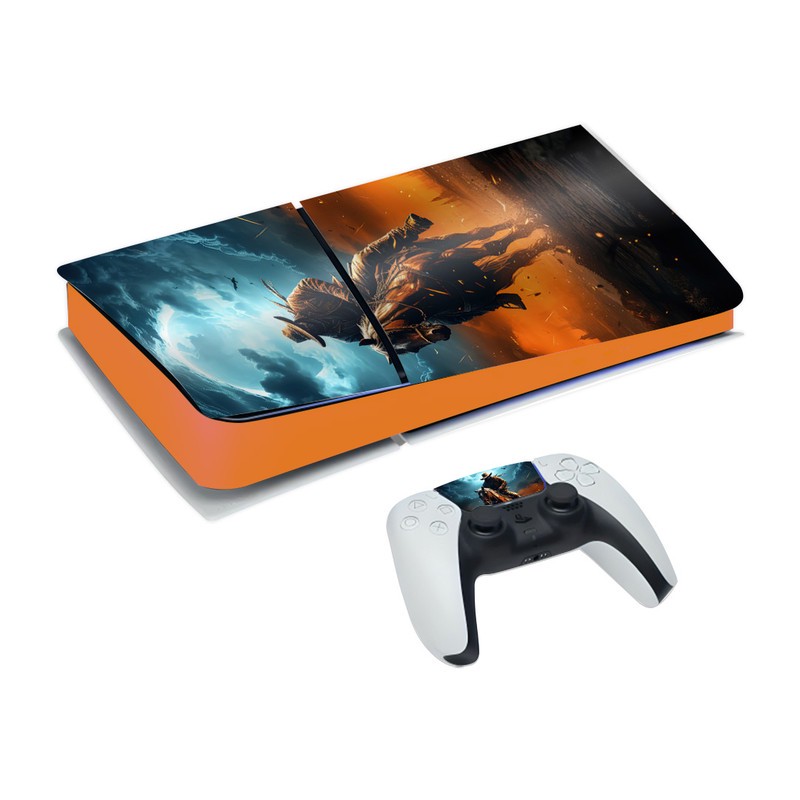 برچسب کنسول بازی پلی استیشن 5 اسلیم کایمون مدل RED DEAD کدP5S039 بسته 6عددی اکسان استیکر