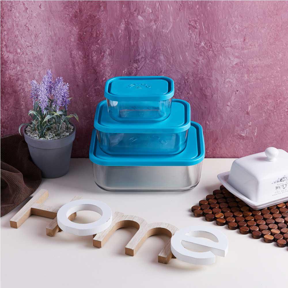 ظرف نگهدارنده شیشه ای سه تیکه
