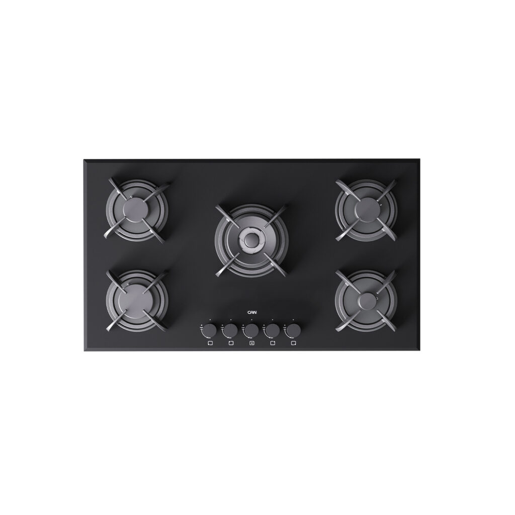 اجاق گاز 5 شعله کن رومیزی شیشه ای CAN مدل IG 8503جدید