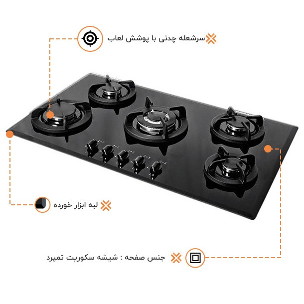 اجاق گاز صفحه ای اخوان مدل GI-35 NPجدید