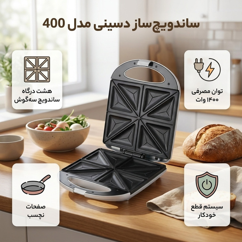 ساندویچ ساز دسینی مدل 400جدید