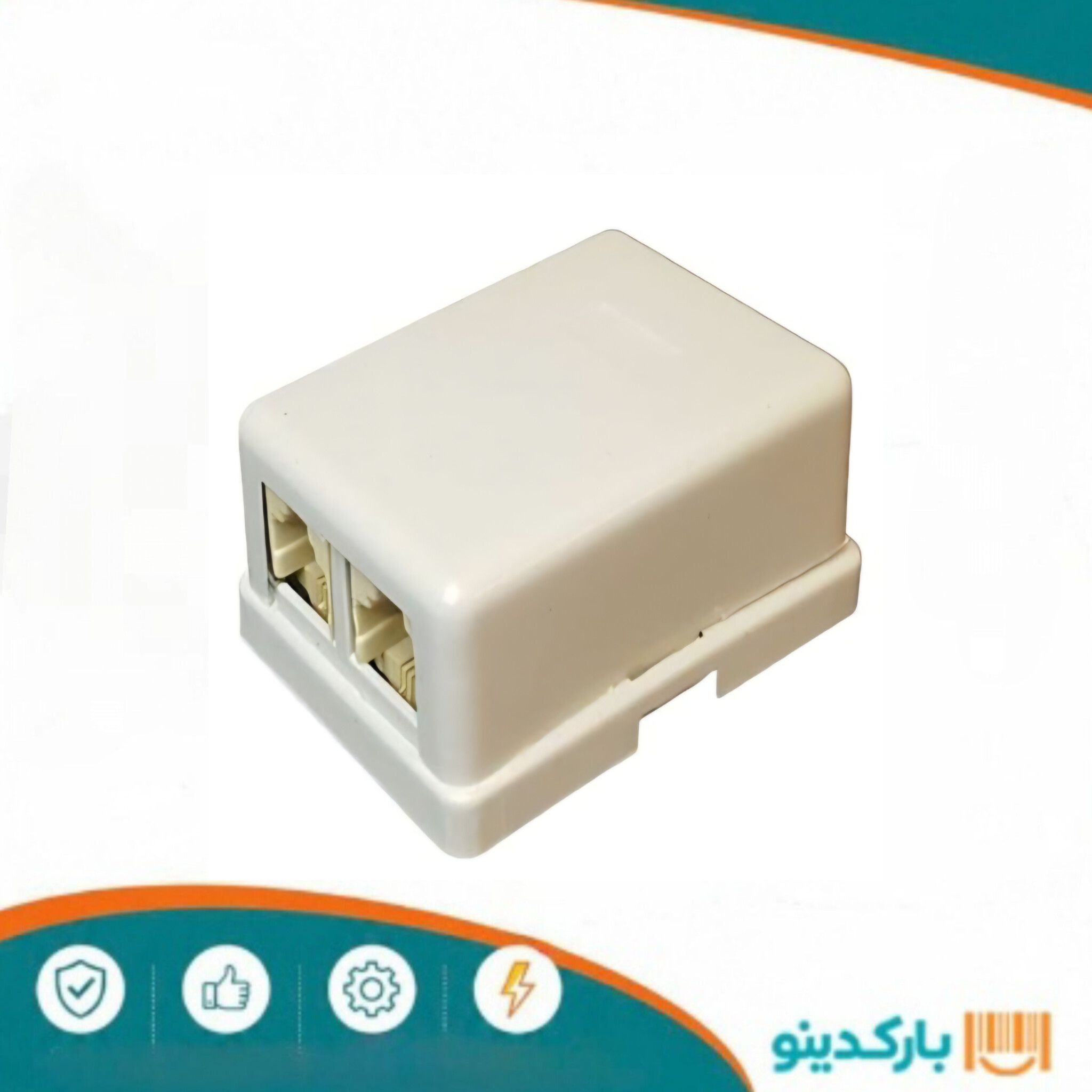 سوکت چسبی تلفن 2 سوکت