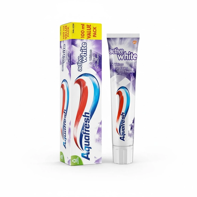 خمیر دندان آکوافرش مدل Active White حجم 100 میلیلیتر Aquafresh Active White Toothpaste 100ml