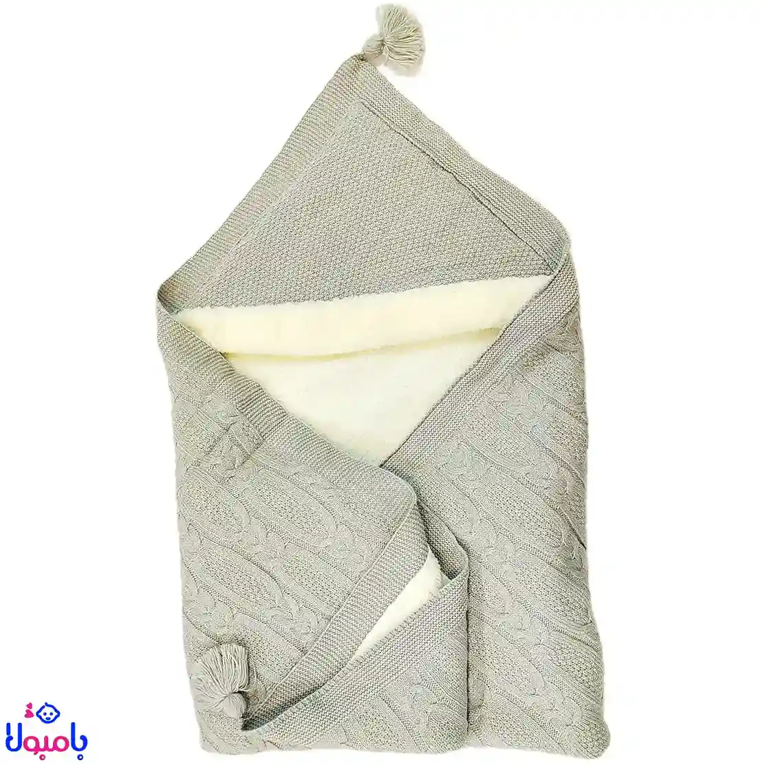 پتو دور پیچ بافت کلاه دار 100*90سانتی متر
