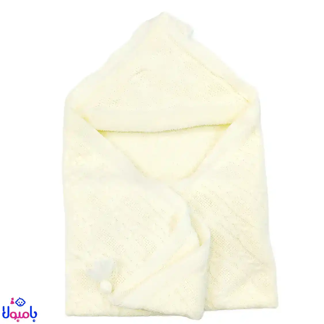 پتو دور پیچ بافت کلاه دار 100*90سانتی متر