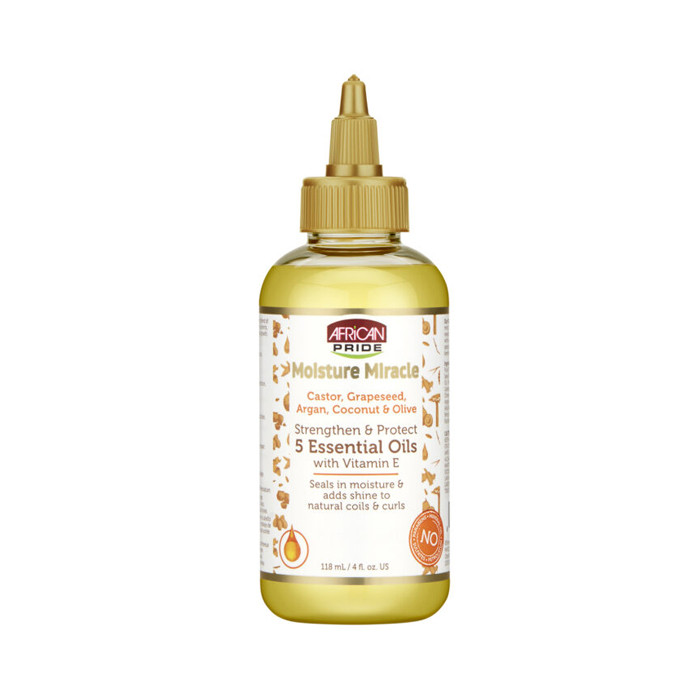روغن مو آفریکن پراید مدل Moisture Miracle مناسب برای مو خشک و شکننده حجم 118 میلی لیترجدید