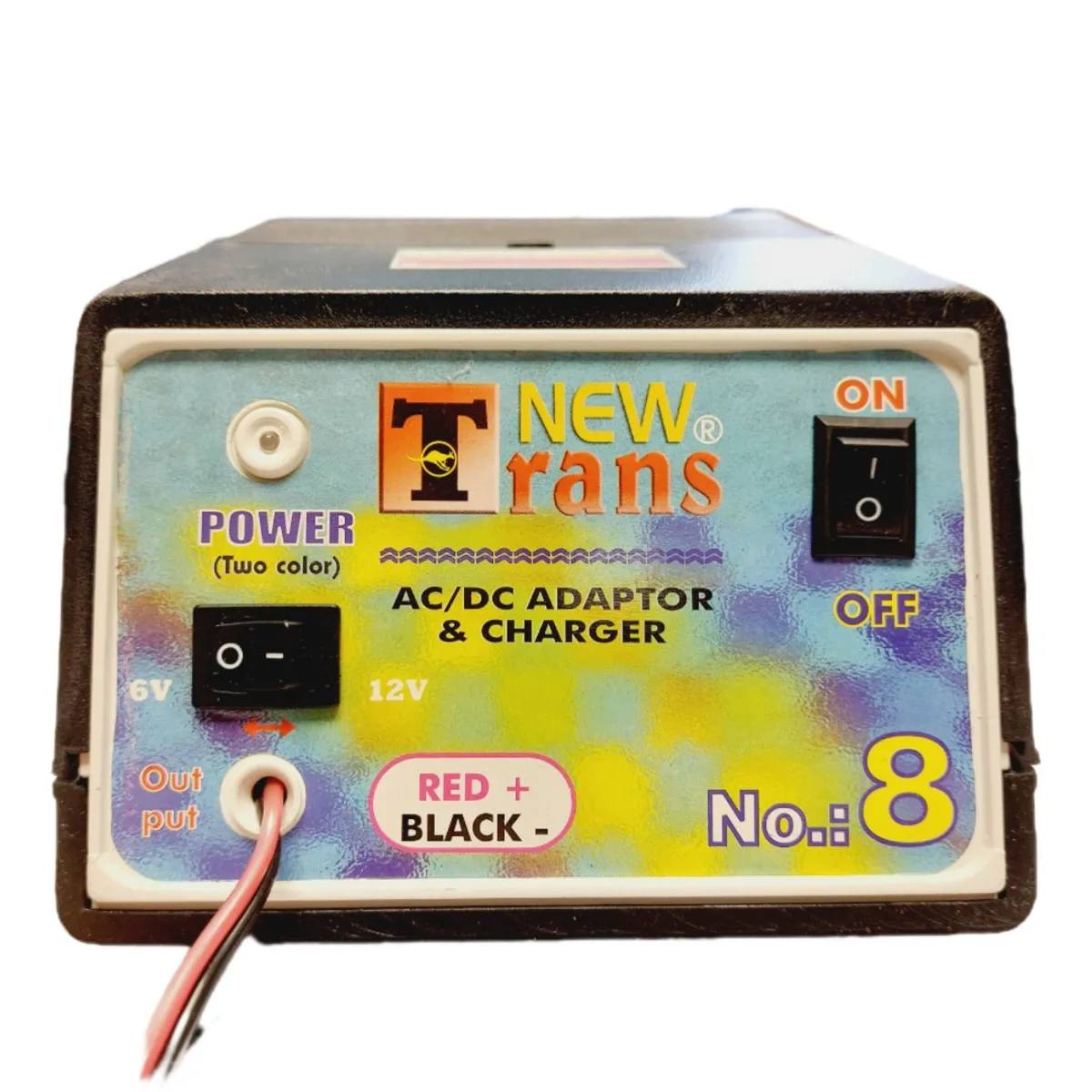 شارژر باتری دو حالته 8 آمپر 6V+12V نیوترانس سیم پیچ مسی