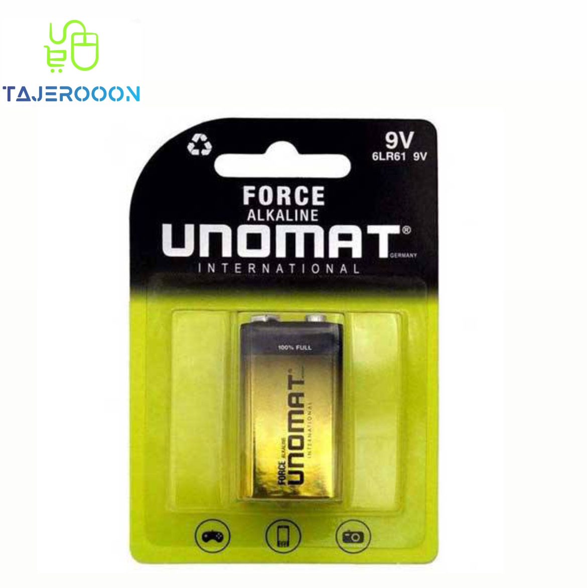 باتری کتابی یونومات UNOMAT مدل 6LR61