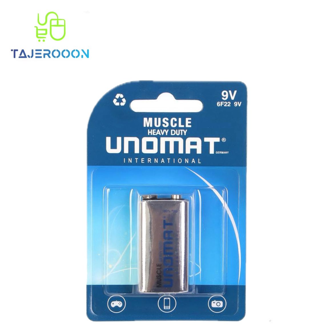 باتری کتابی یونومات UNOMAT مدل 6F22