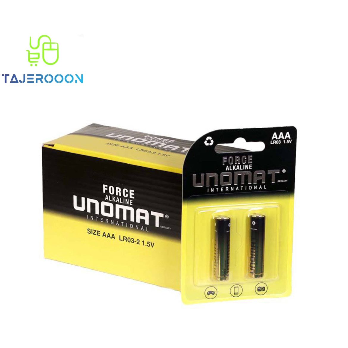 باتری نیم قلمی یونومات UNOMAT مدل LR03