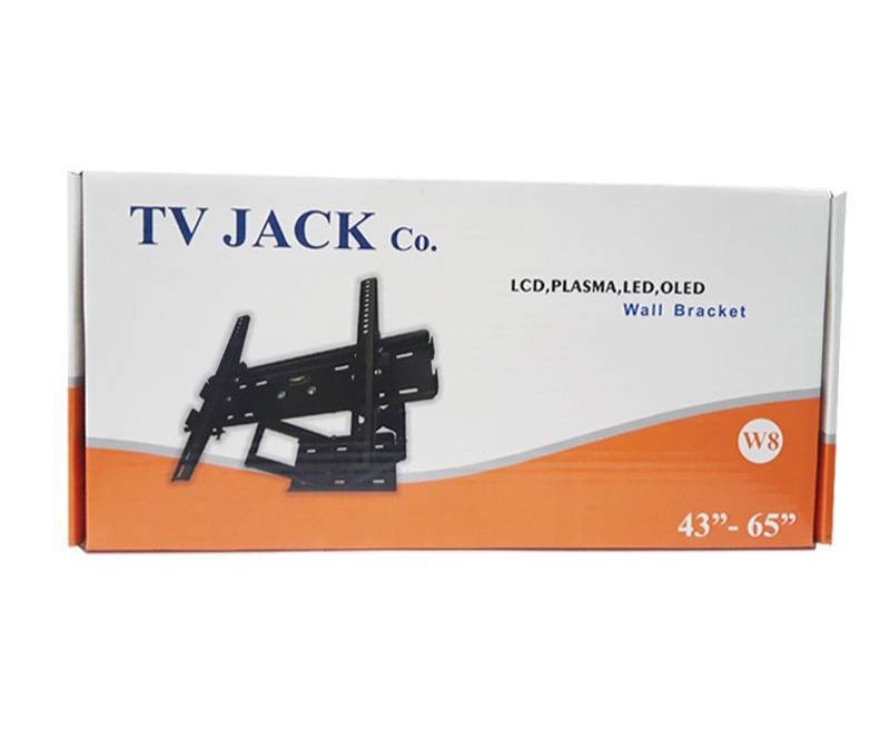 براکت بازویی43تا65 اینچ TVJACK مدل W8 ورق ضخیم