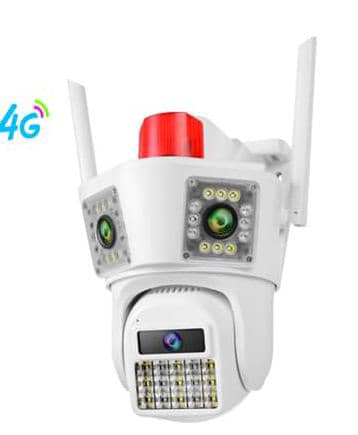 دوربین سیمکارتی سه لنزه چرخشی مدل SD2-4G بدون محدویت اپراتور سرعت بالا (سفید) سرور داخلی