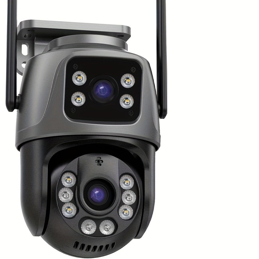 دوربین سیمکارتی V380 PRO درجه یک مدل دو لنز S267-V بدنه کربن متالیک