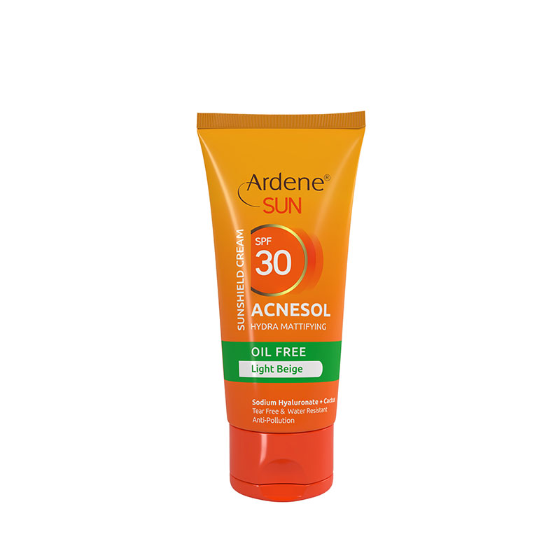 کرم ضد آفتاب بژ روشن SPF30 مناسب پوست چرب و دارای آکنه 50 میلی لیتر