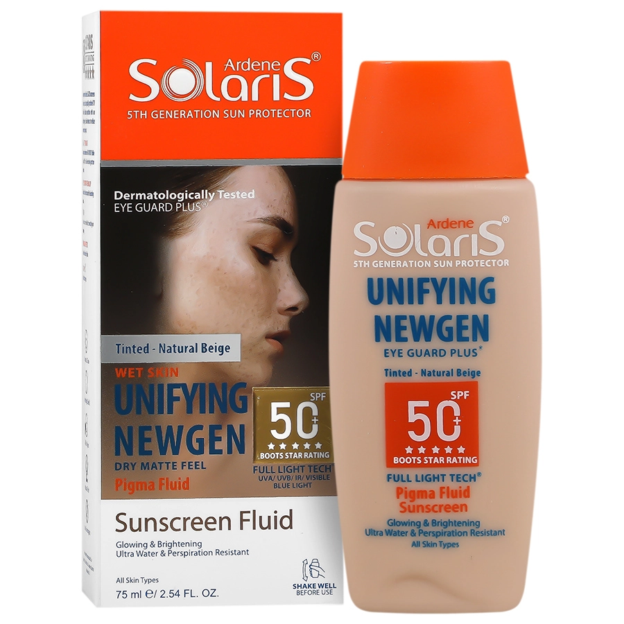 فلوئید ضدآفتاب یونی فایینگ نیوژن SPF50 آردن سولاریس