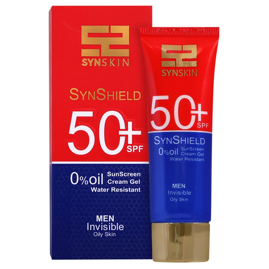 ژل کرم ضد آفتاب SPF50 مردانه ساین شیلد ساین اسکین مناسب پوست چرب