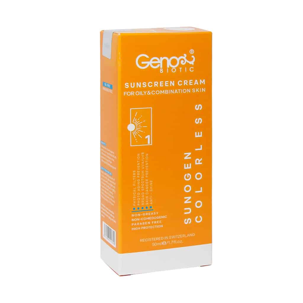 کرم ضد آفتاب ژنوبایوتیک SPF50 پوست چرب