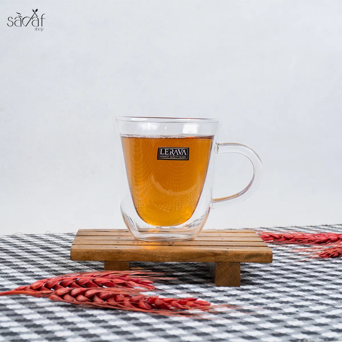 ماگ دو جداره پیرکس 220 سی سی لروا (یک عددی)