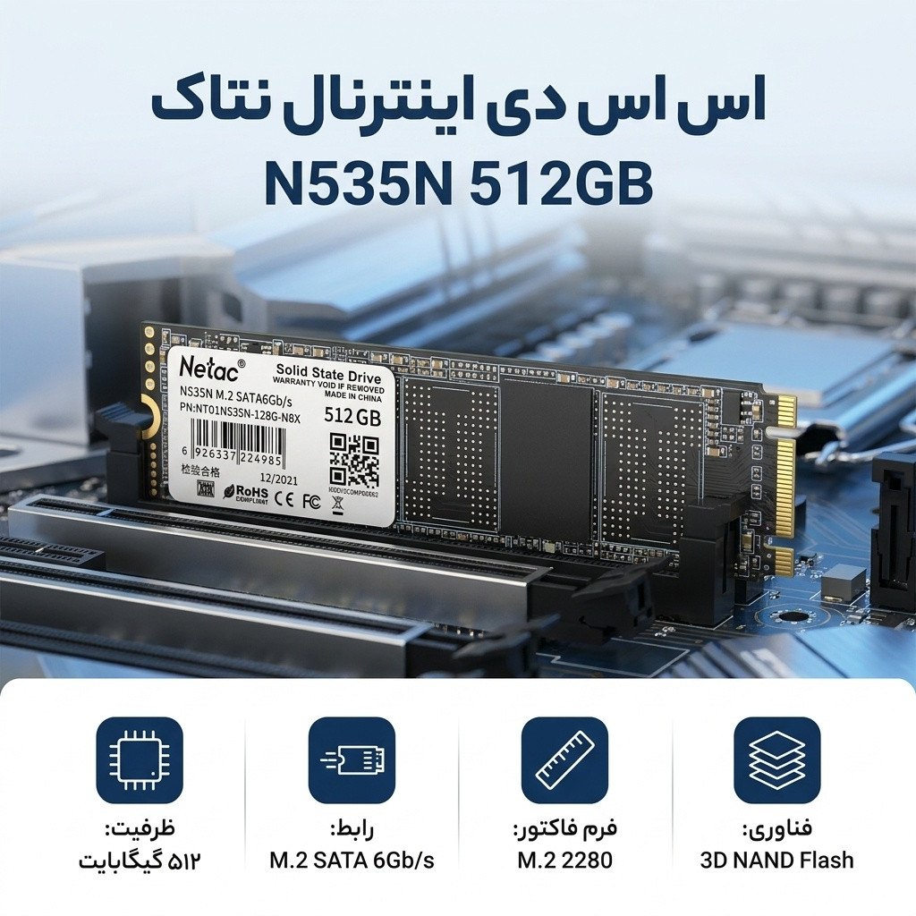 اس اس دی اینترنال نتاک مدل SSD M.2 2280 N535N ظرفیت 512 گیگابایت