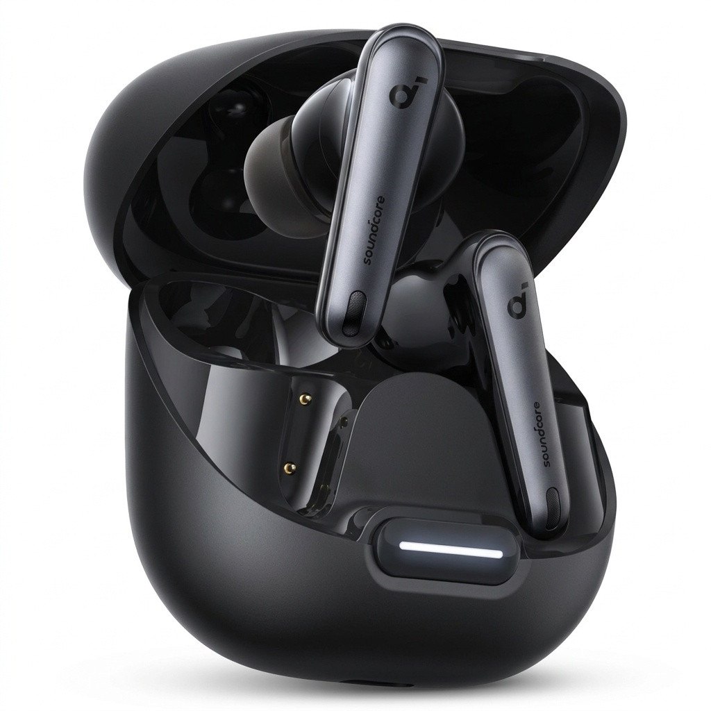 هدفون بلوتوثی انکر مدل Soundcore Liberty 4 NC با نویز کنسلینگ فعال (ANC)، درگاه شارژ USB Type-C، پشتیبانی از فرمانجدید