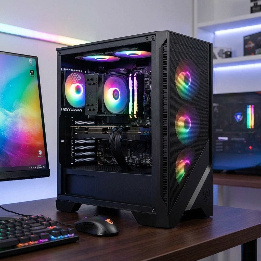 کیس کامپیوتر گیمینگ ام اس آی مدل MAG FORGE 120A AIRFLOW BK