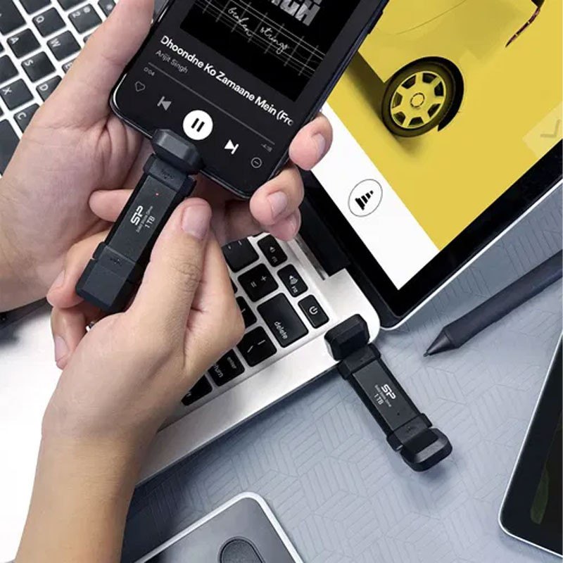 اس اس دی اکسترنال سیلیکون پاور مدل DS72 ظرفیت 1 ترابایت رابط USB 3.2 Gen2