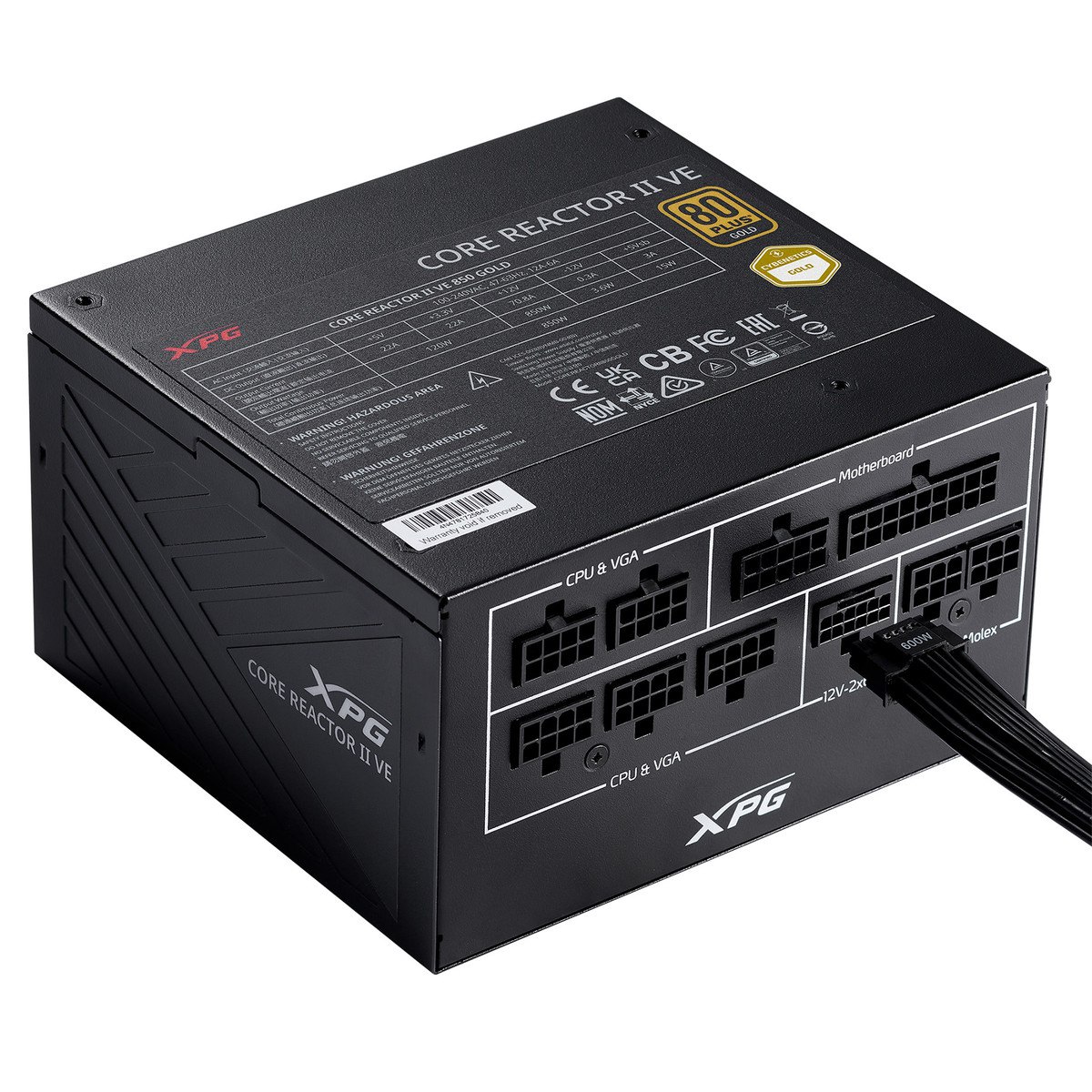 منبع تغذیه کامپیوتر ای دیتا ایکس پی جی مدل COREREACTOR II VE 850W